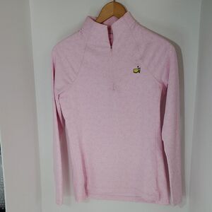 Magnolia Lane Tech Masters Pink Floral Long Sleeve 1/4 Zip Top Women's XS